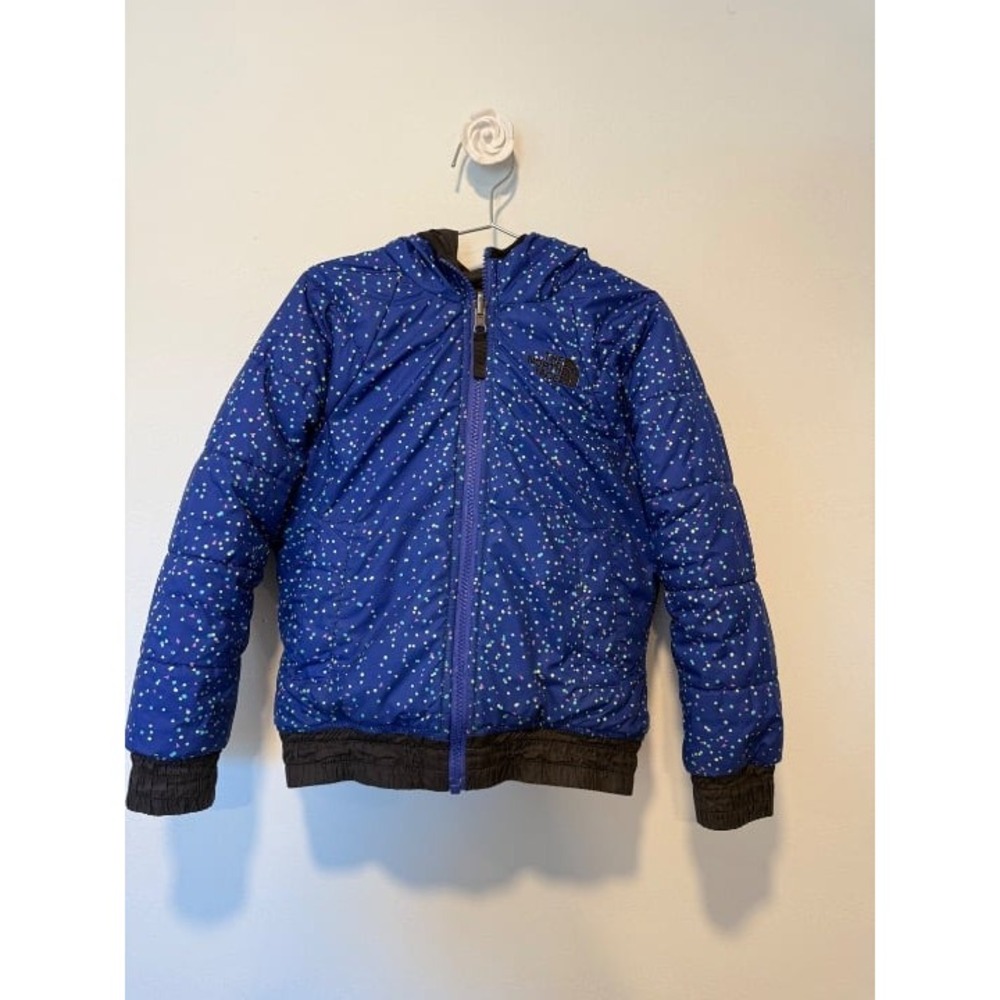 The North Face Reversible Girls Mossbud Swirl Jacket XS PLAY *flaw*